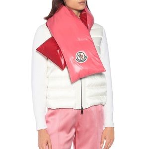 🆕BNWT Moncler Logo Puffer Scarf Red/Pink